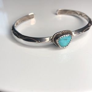 Turquoise Silver Cuff
